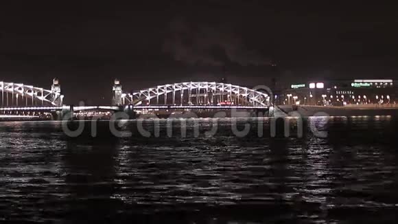 夜城桥河景照明视频的预览图