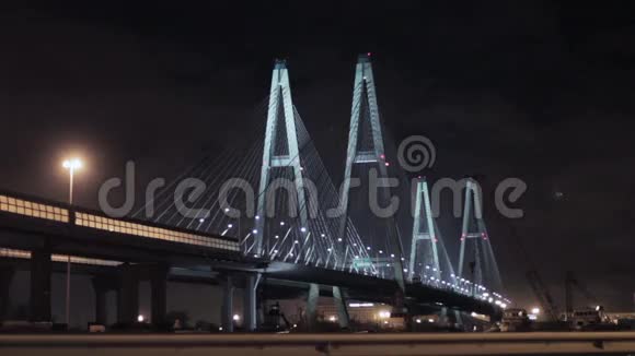 夜城高速公路大桥景观照明灯视频的预览图