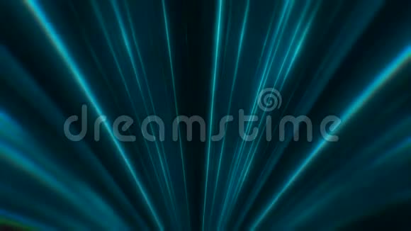 在黑暗的背景上在抽象的霓虹隧道中同样丰富多彩的绿松石霓虹灯运动动画五彩缤纷视频的预览图
