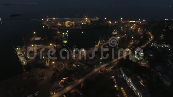 敖德萨海通商口岸鸟瞰图乌克兰视频的预览图