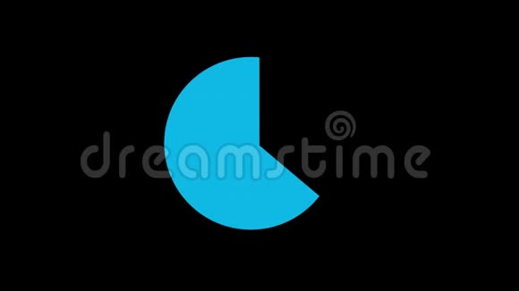 动画饼图蓝色三维哈德黑色背景视频的预览图