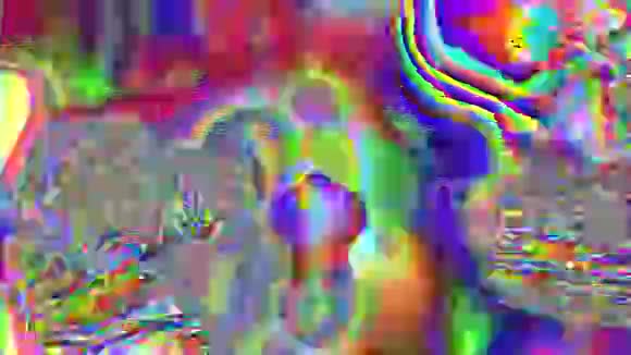闪烁数据闪烁抽象彩色数字背景视频的预览图
