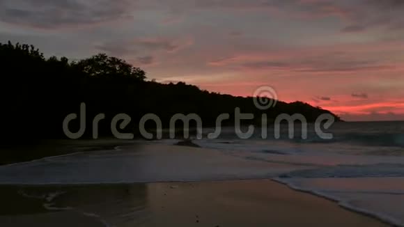 拉齐奥海滩全景日落视频的预览图
