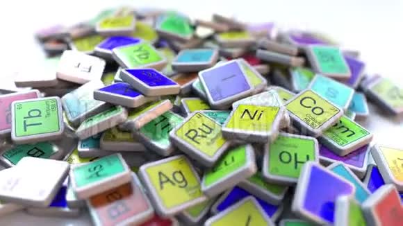 化学元素元素周期表堆上的硫块视频的预览图
