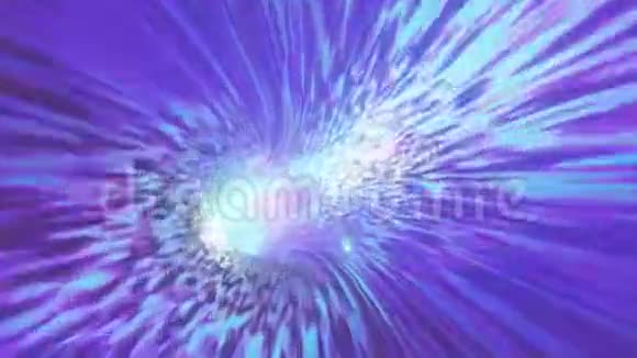 抽象超空间背景光的速度霓虹发光的光线和恒星的运动穿过星星4k环视频的预览图
