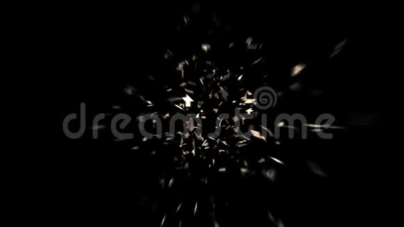 黑色背景HD上不同方向的小颗粒爆炸视频的预览图
