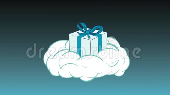 云和梯度上的礼品盒视频的预览图
