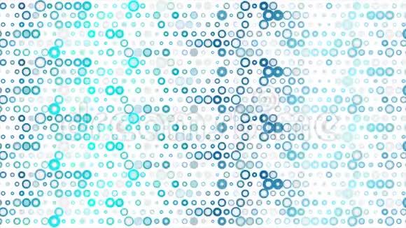 明亮的蓝色抽象点圆圈视频动画视频的预览图