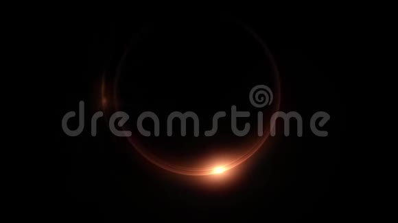 在一个黑色背景上发光的戒指的中心视频的预览图