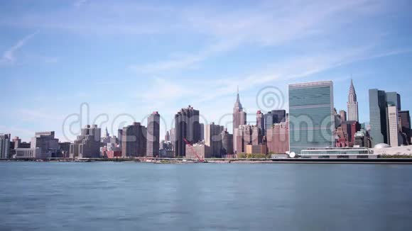 曼哈顿东区全景4k时间从纽约市出发视频的预览图