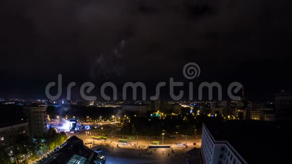 哈尔科夫市从夜间开始乌克兰视频的预览图