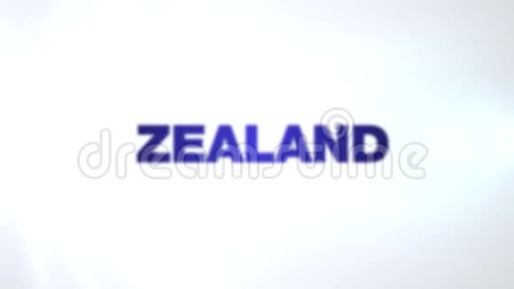 新西兰旅游自然旅游岛排版文字云动画视频的预览图