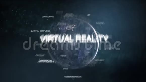 未来科技词汇如虚拟增强现实人工智能物联网大数据区块链云蓝视频的预览图