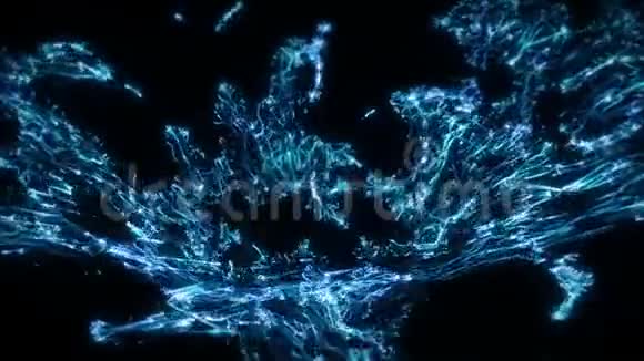 蓝色抽象数字隧道漏斗人工神经网络环路视频的预览图