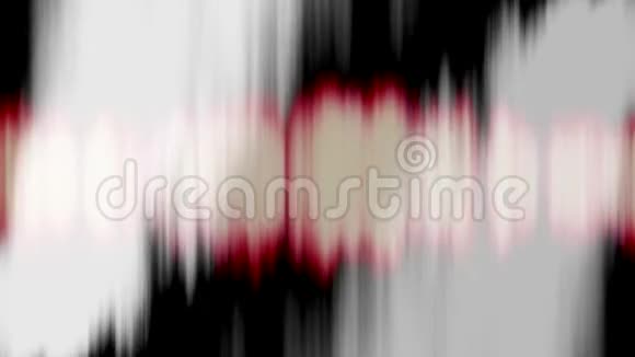 抽象的白色和红色的在黑色的背景上闪闪发光动画迷人和催眠的极光在移动和视频的预览图