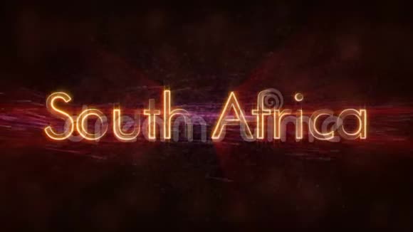 南非闪亮循环国家名称文字动画视频的预览图