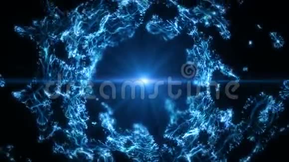 蓝色抽象数字隧道漏斗人工智能神经网络视频的预览图