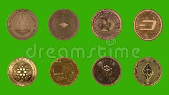 加密货币硬币EOSSEthereum分类DogeDASHCardanoBITCOINBINANCEEthereu视频的预览图