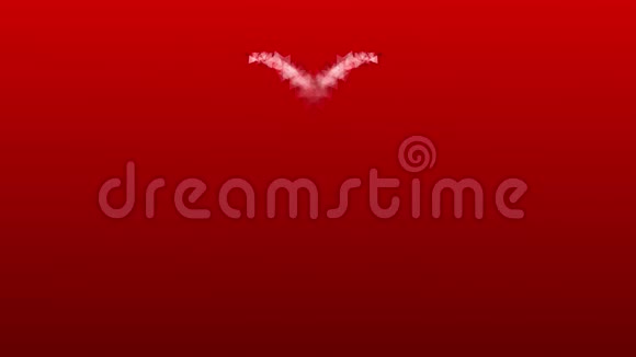 情人节红色背景下的爱情心形动画视频的预览图