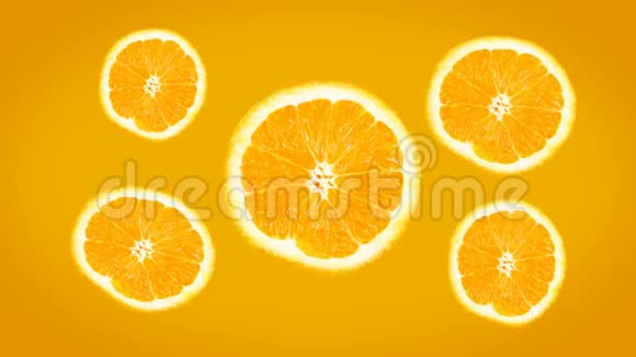 鲜嫩多汁的橙色背景4k视频的预览图