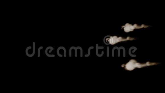 烟雾模拟的三维渲染隔离在黑色背景上用于烟雾的视觉效果17视频的预览图