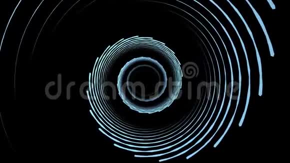 飞行3D螺旋抽象隧道绘图运动图形动画背景新品质复古风格酷好视频的预览图