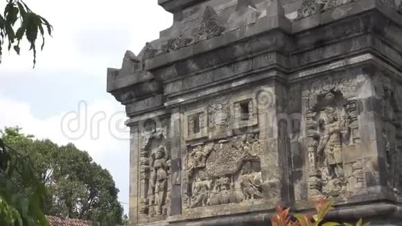 博罗布杜尔或巴拉布杜尔印度尼西亚坎迪博罗布杜尔是一个9世纪大乘佛教寺庙在马吉朗中爪哇视频的预览图