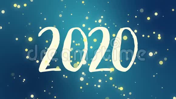 泰蓝2020年新年快乐贺卡视频视频的预览图