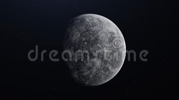 在外层空间旋转的水星4K无缝环视频的预览图