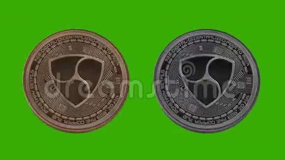 加密货币硬币金属Nem硬币视频的预览图