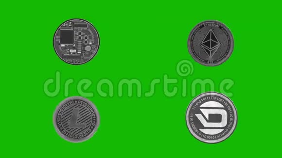 加密货币硬币比特币EtalumLitecoinDash视频的预览图