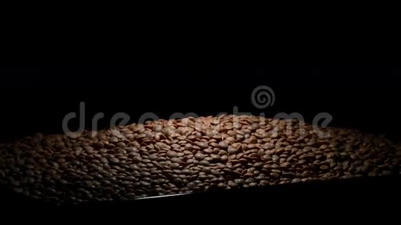 豆科植物在黑色背景上旋转视频的预览图