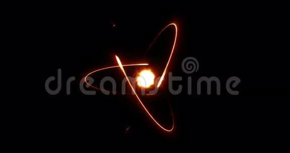 原子的电子围绕着原子核旋转视频的预览图