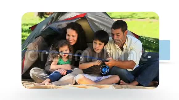 蒙太奇夫妇和家人在一起享受时光视频的预览图