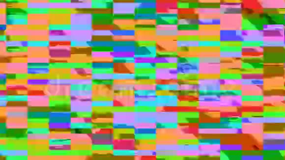 动态亮度glich视频彩色显示不良电视信号三维渲染计算机生成的背景视频的预览图