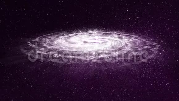 螺旋星系正在接近3D渲染视频的预览图