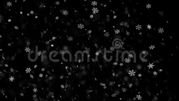 雪花飘落的小雪花动画背景新质量形状通用动态彩色动画视频的预览图