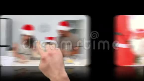 手滚动和激活圣诞视频视频的预览图