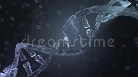 由玻璃组装的动画DNA模型3D视频的预览图