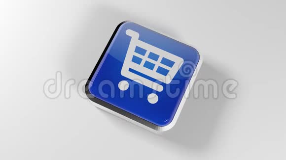 3D购物车图标购物篮按钮22视频的预览图