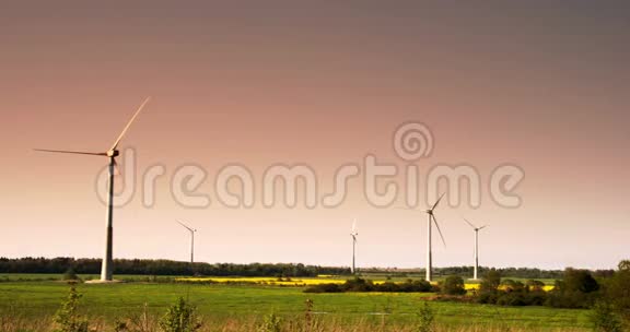 5个风车在一个领域的深夜FS7004KAW奥德赛7Q视频的预览图