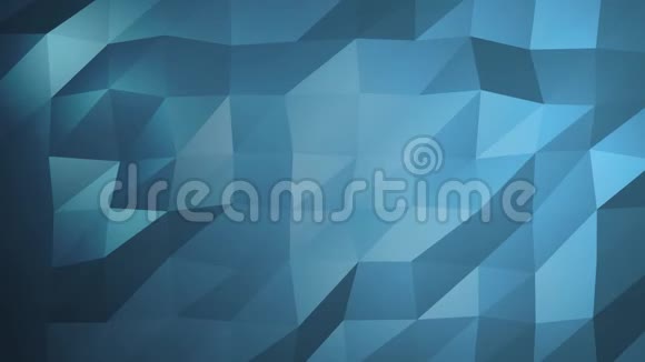 蓝色抽象多边形表面移动在无缝三维动画在4k超高清视频的预览图
