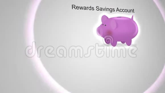 储蓄罐为金融概念设计的相机锅奖励储蓄账户排版视频的预览图