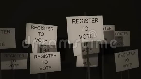 挥舞抗议标志或宣传系列登记投票视频的预览图