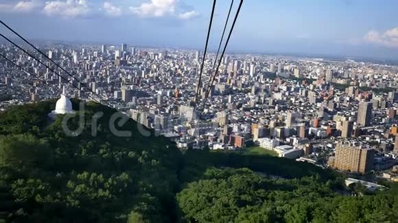 从一辆缆车上山莫伊瓦北海道日本萨普罗城视频的预览图