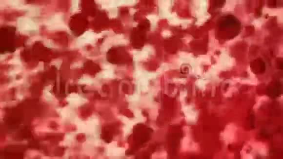 液体的红色气泡掉落下来视频的预览图