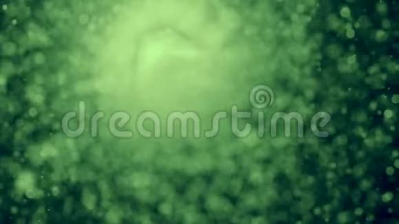 运动图形背景绿色粒子向各个方向运动受湍流影响三维渲染4kUHD视频的预览图
