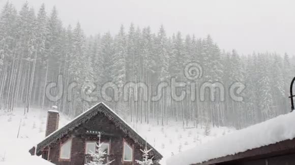 圣诞节的背景下大雪纷飞视频的预览图