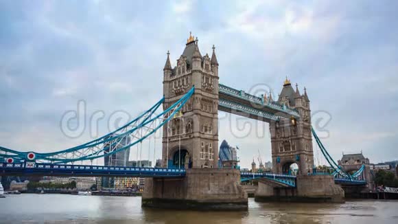 伦敦的塔桥昼夜交替视频的预览图