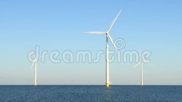 风力涡轮机海上风力公园视频的预览图